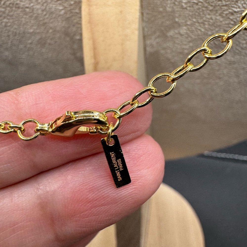 Yves Saint Laurent Gold Initial Necklace - Picture 3 of 3